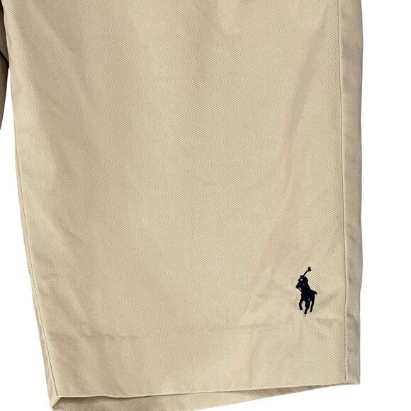 Ralph Lauren Sport Womens 6 Khaki Chino Shorts Blue Pony Logo Old Money Preppy - Picture 5 of 14